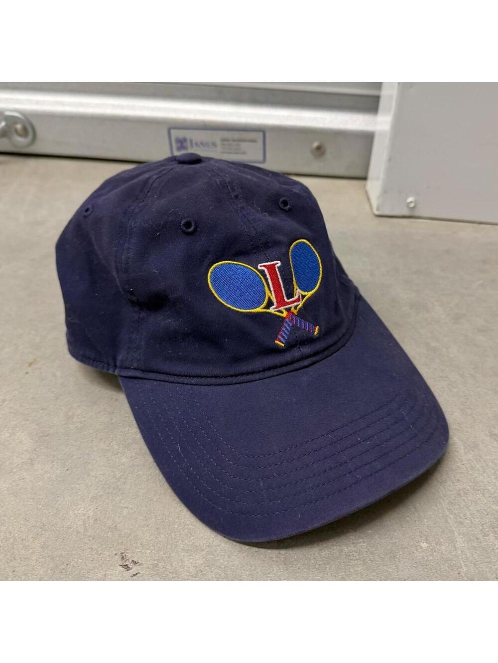 Under Armour Tennis Hat Navy Blue Embroidered Rackets  May 25 1969 Adjustable